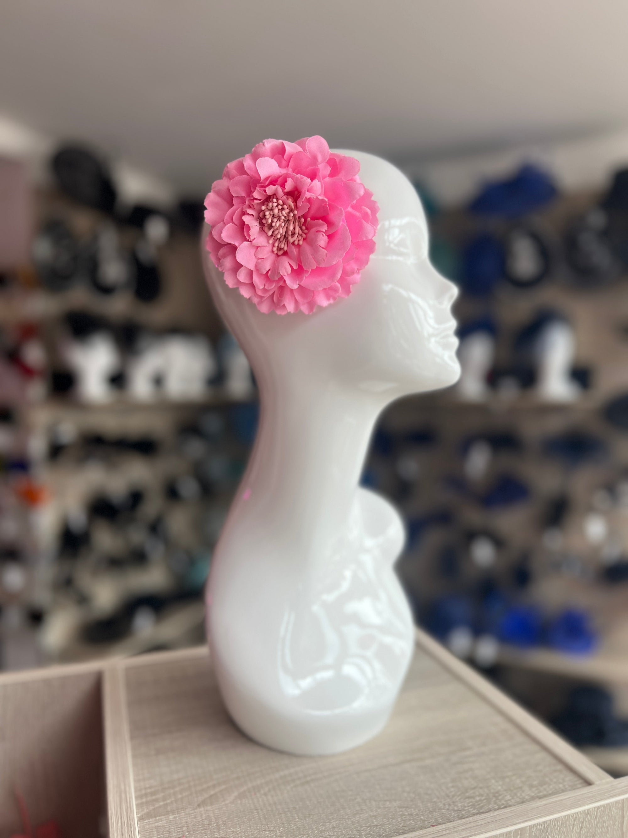 Pink Hair Flower Fascinator Clip-Fascinators Direct