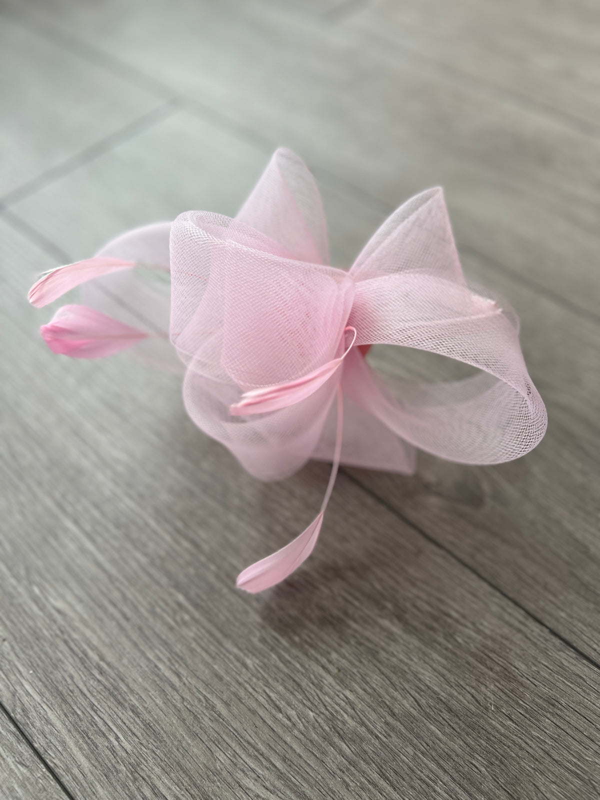 Pink Large Loop Fascinator With Feathers-Fascinators Direct