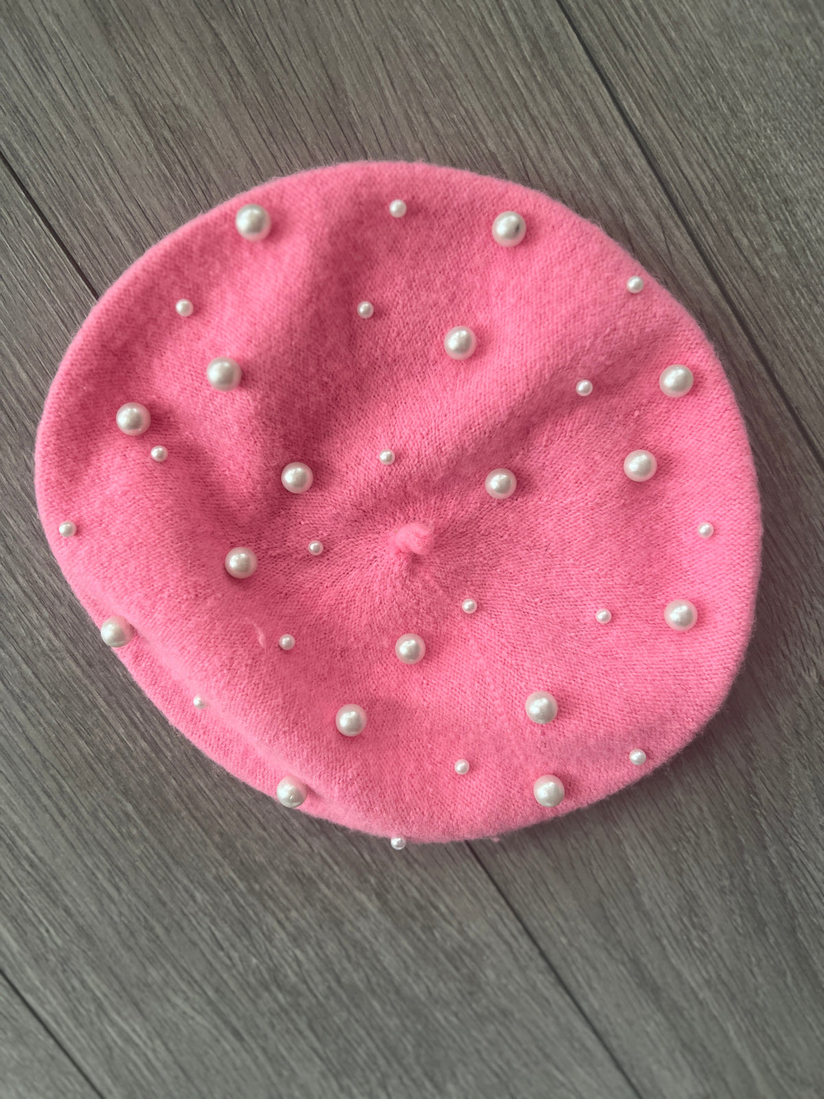 Pink Pearl Embellished Beret Hat-Fascinators Direct