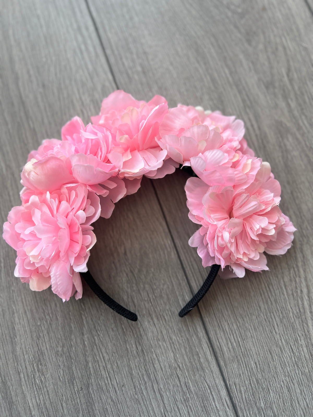 Pink Peony flower Crown Headband-Fascinators Direct