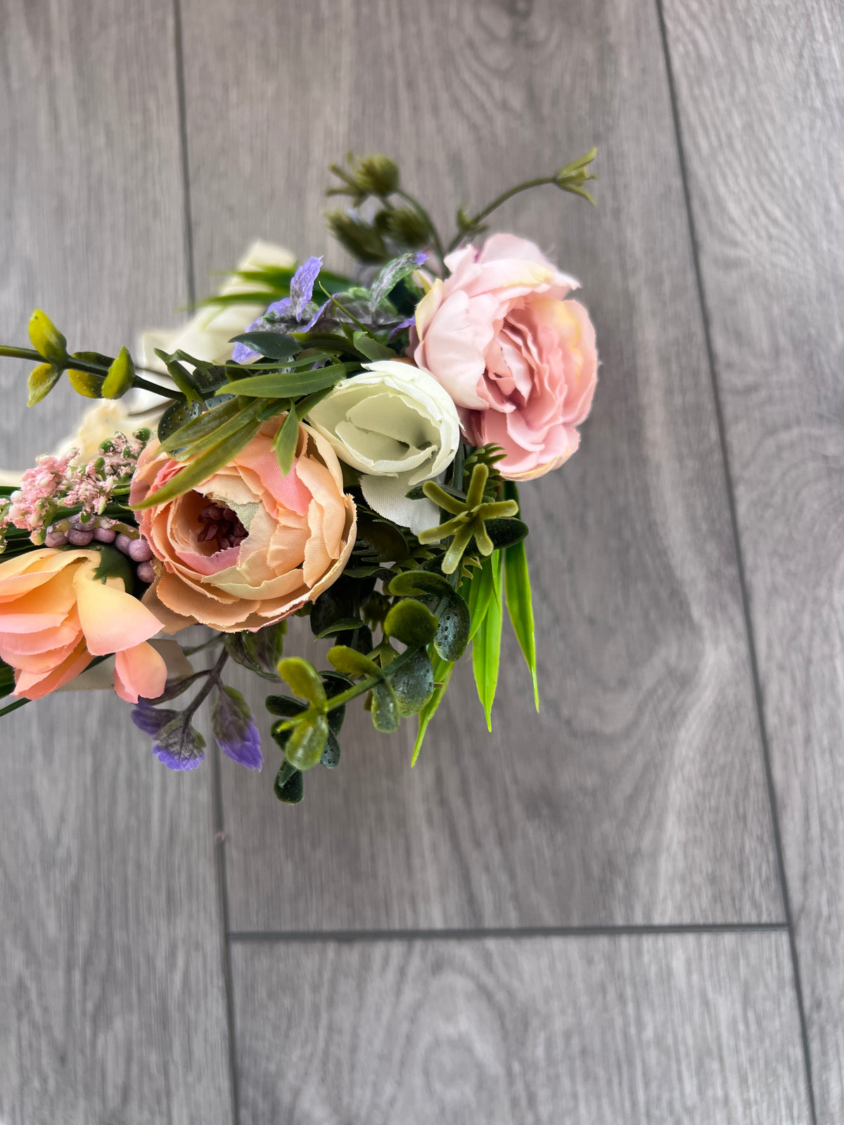 Pink &amp; Purple Vintage Peony Flower Crown Hair Garland-Fascinators Direct