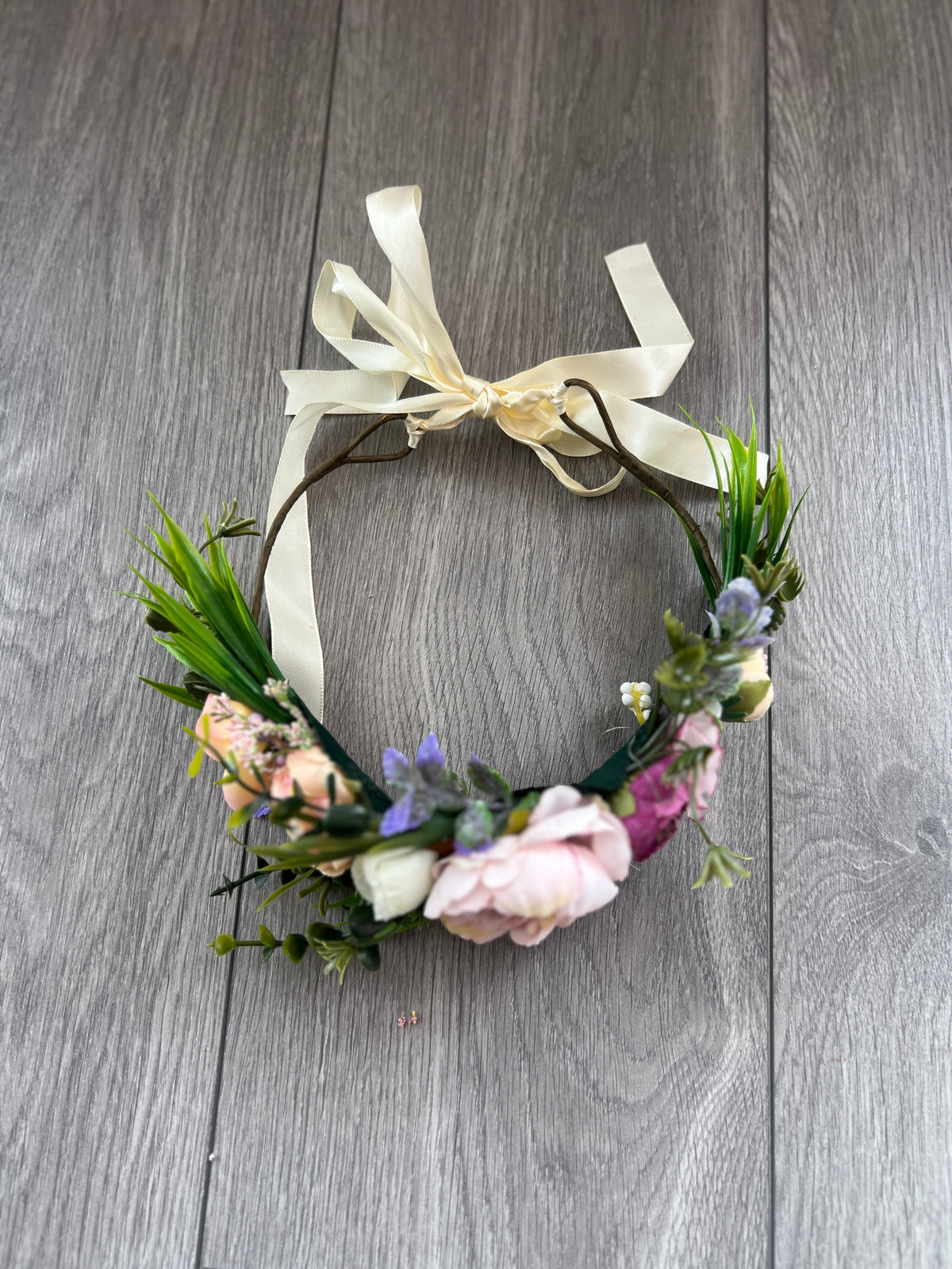 Pink &amp; Purple Vintage Peony Flower Crown Hair Garland-Fascinators Direct