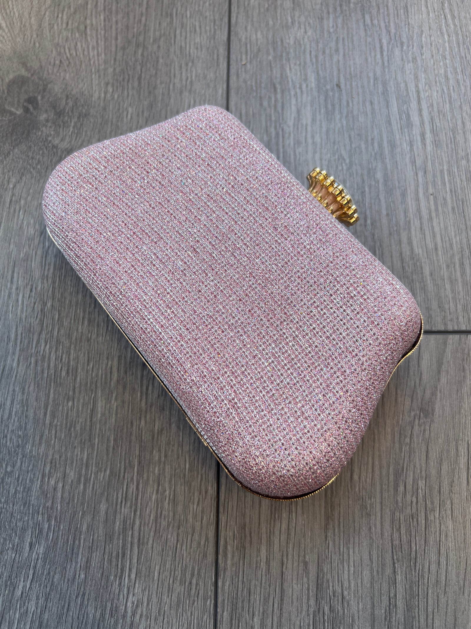 Pink Shimmer Box Clutch Bag-Fascinators Direct