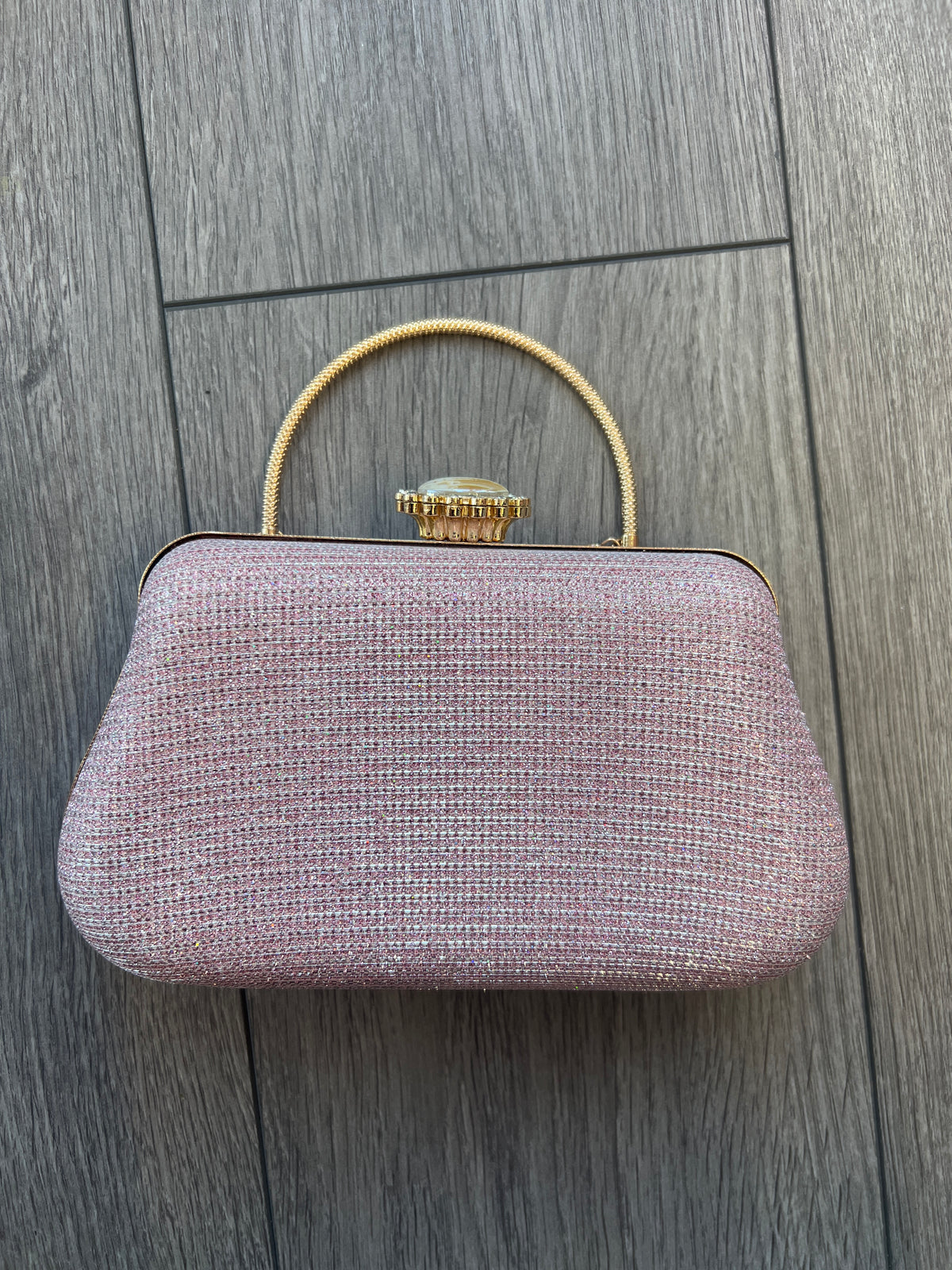 Pink Shimmer Box Clutch Bag-Fascinators Direct