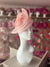 Pink Spiral Teardrop Fascinator with A Feather Flower-Fascinators Direct