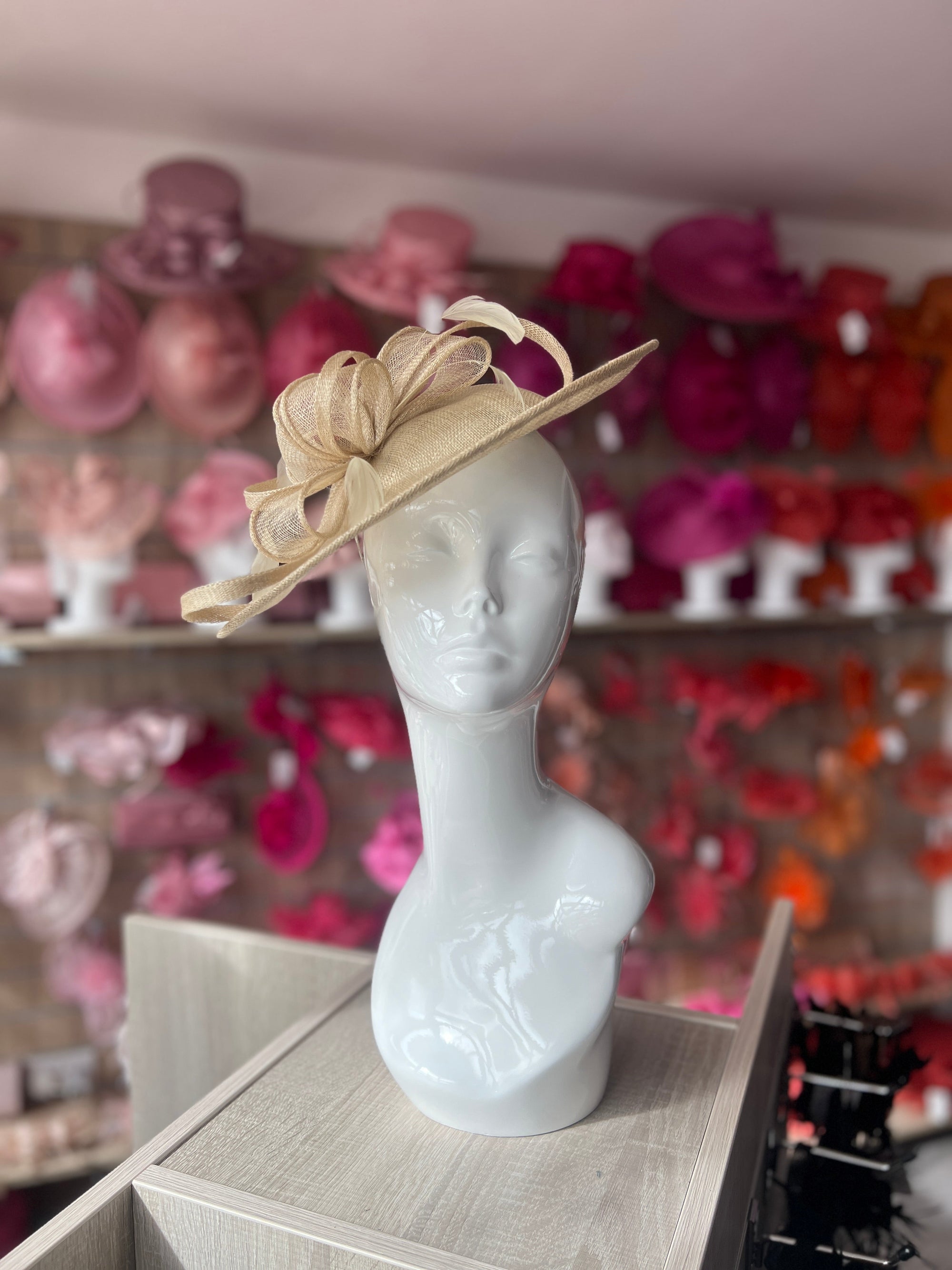 Pistachio Teardrop Disc Fascinator-Fascinators Direct