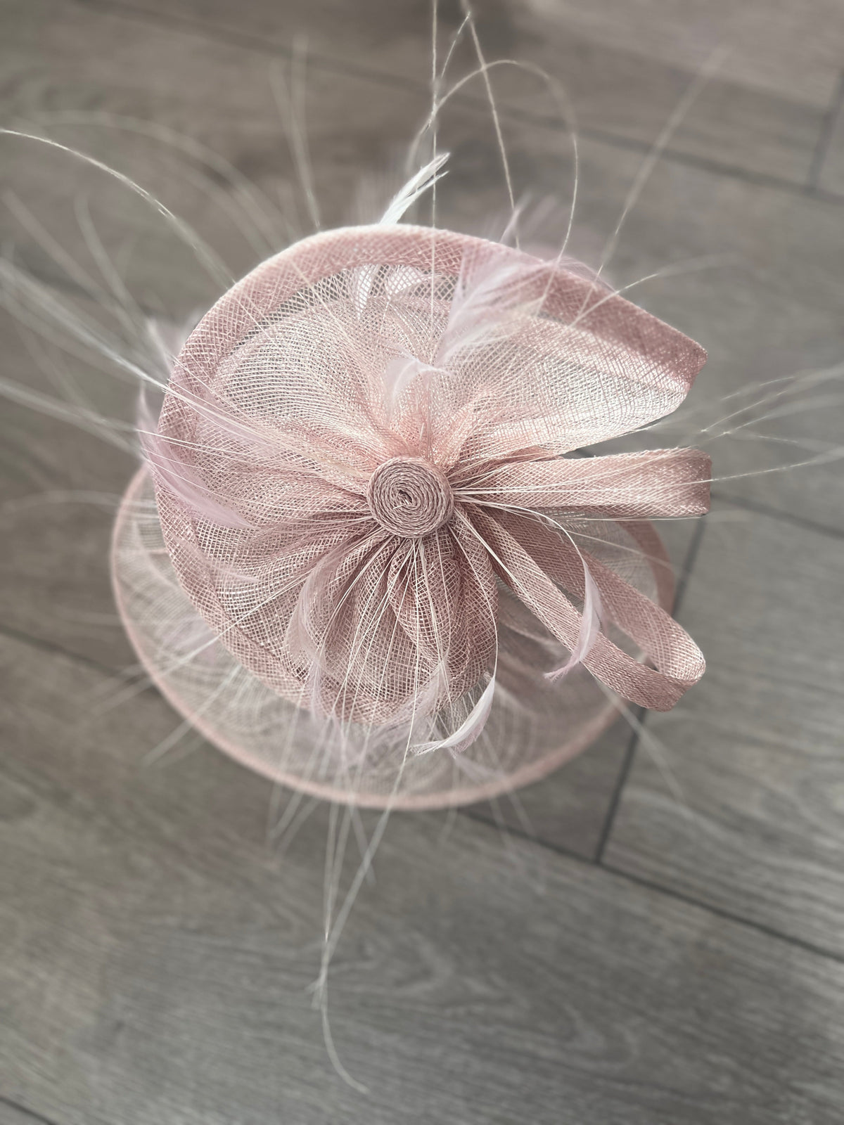 Pleated Cameo Headband Fascinator with Wispy Feathers-Fascinators Direct