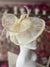 Pleated Ivory Headband Fascinator with Wispy Feathers-Fascinators Direct