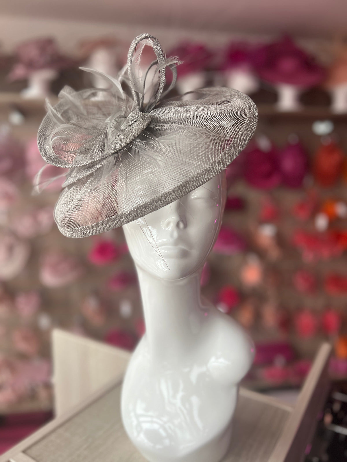 Pleated Mercury Headband Fascinator with Wispy Feathers-Fascinators Direct