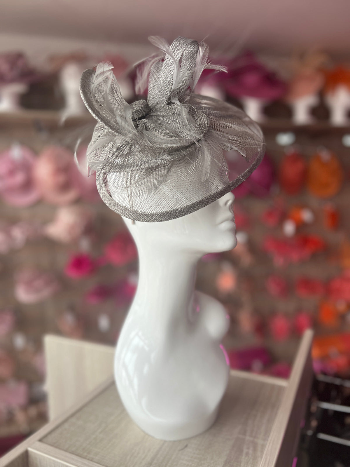 Pleated Mercury Headband Fascinator with Wispy Feathers-Fascinators Direct