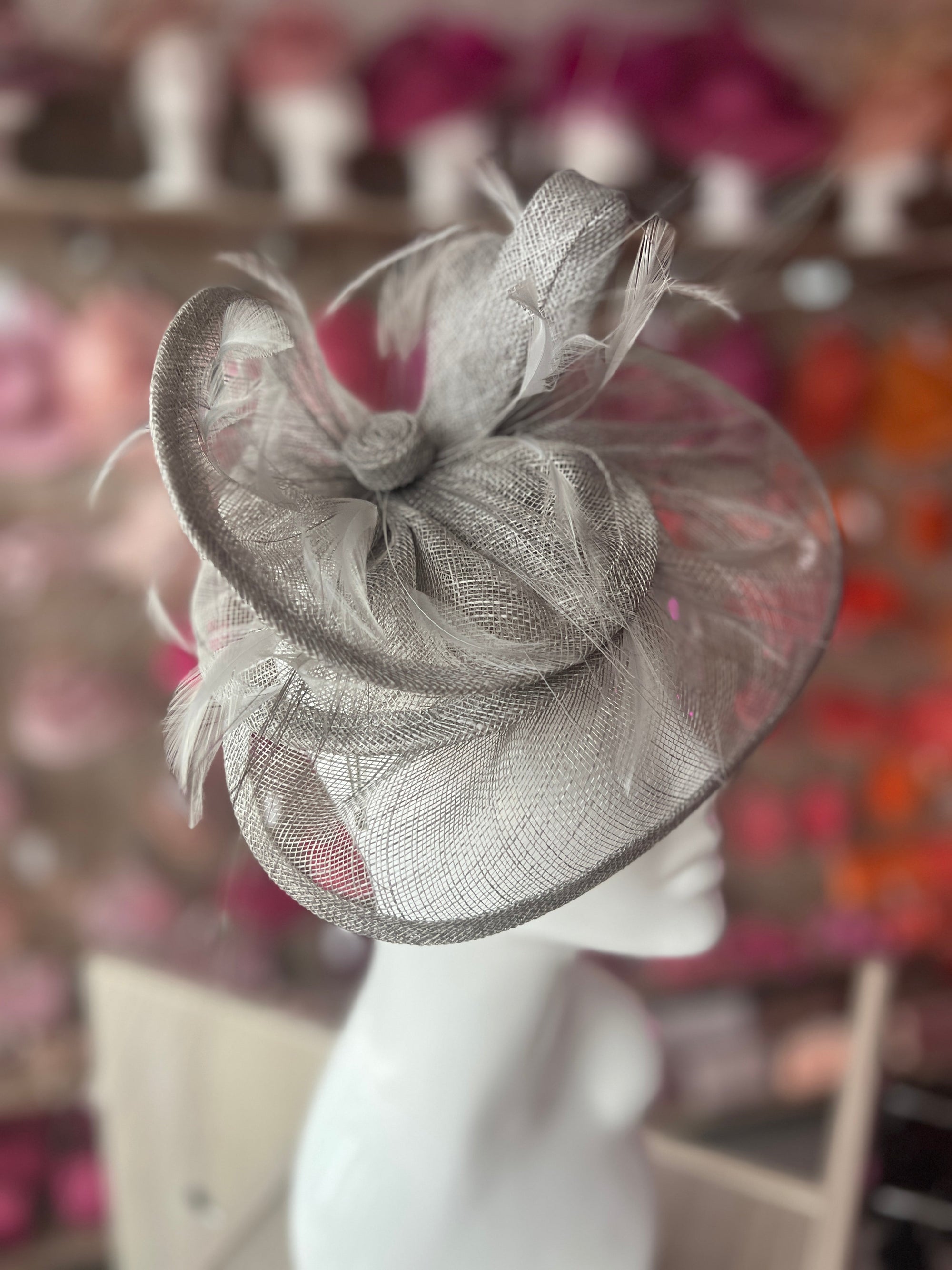 Pleated Mercury Headband Fascinator with Wispy Feathers-Fascinators Direct