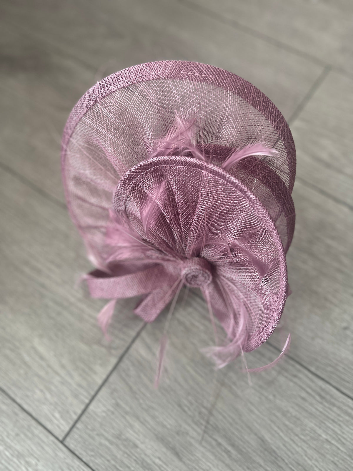 Pleated Mulberry Headband Fascinator with Wispy Feathers-Fascinators Direct