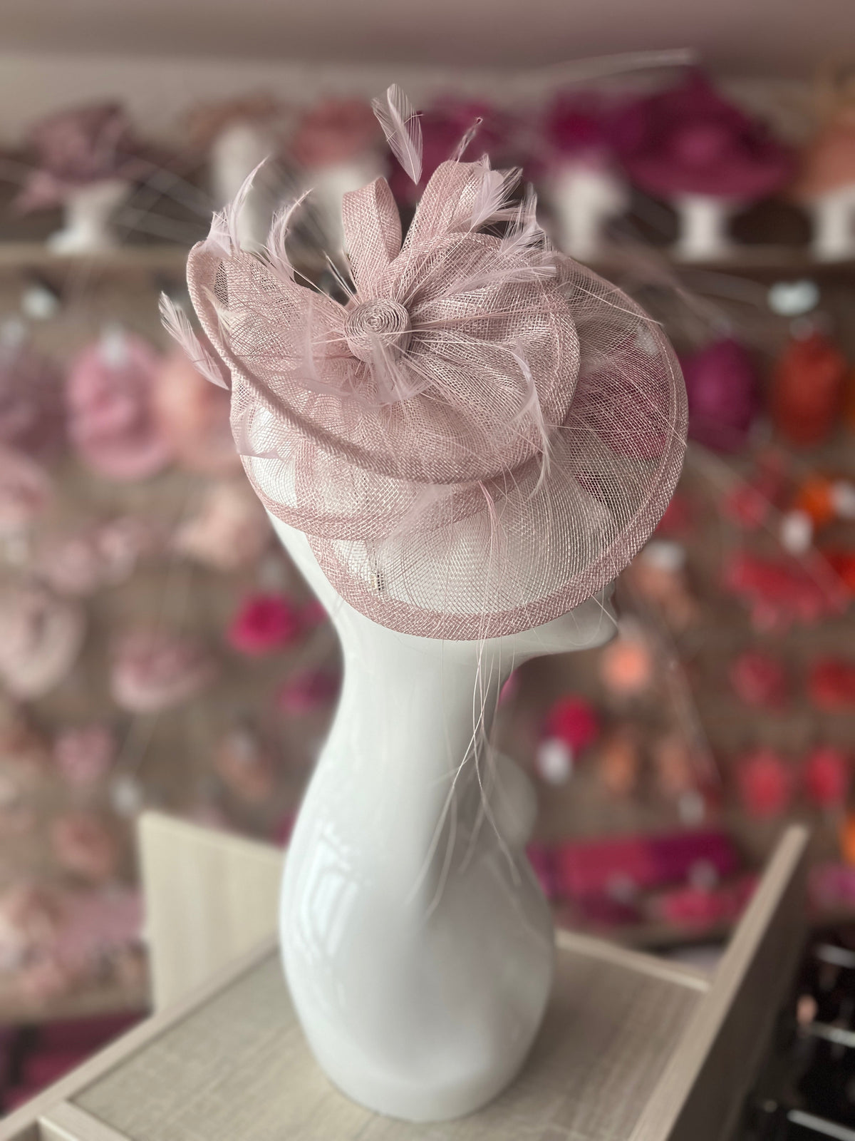Pleated Orchid Headband Fascinator with Wispy Feathers-Fascinators Direct