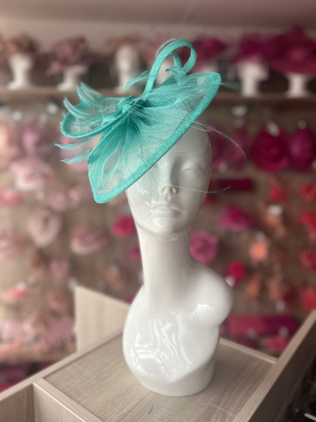 Pleated Peacock Headband Fascinator with Wispy Feathers-Fascinators Direct