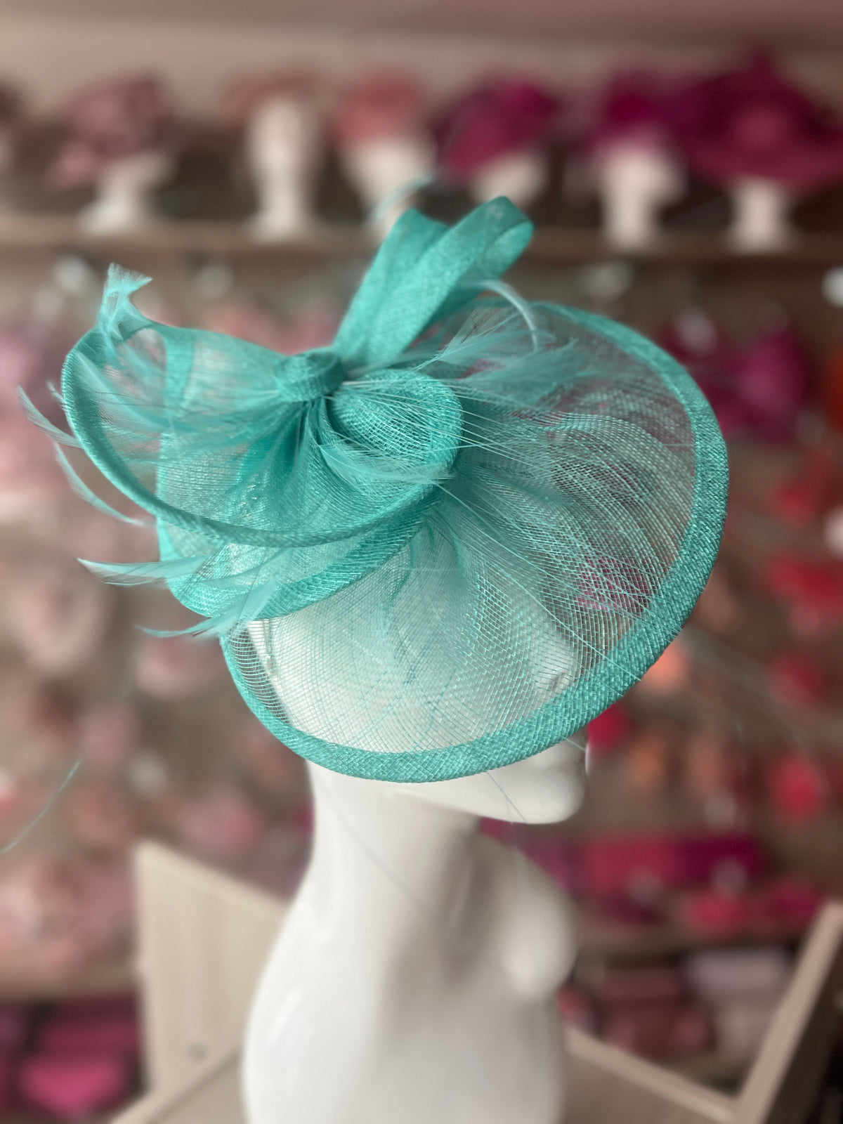 Pleated Peacock Headband Fascinator with Wispy Feathers-Fascinators Direct