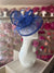 Pleated Sapphire Headband Fascinator with Wispy Feathers-Fascinators Direct