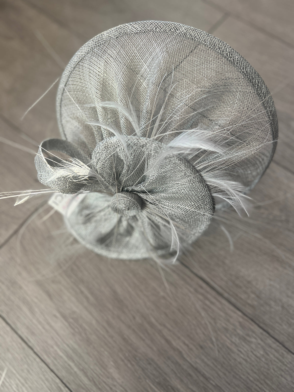 Pleated Silver Headband Fascinator with Wispy Feathers-Fascinators Direct