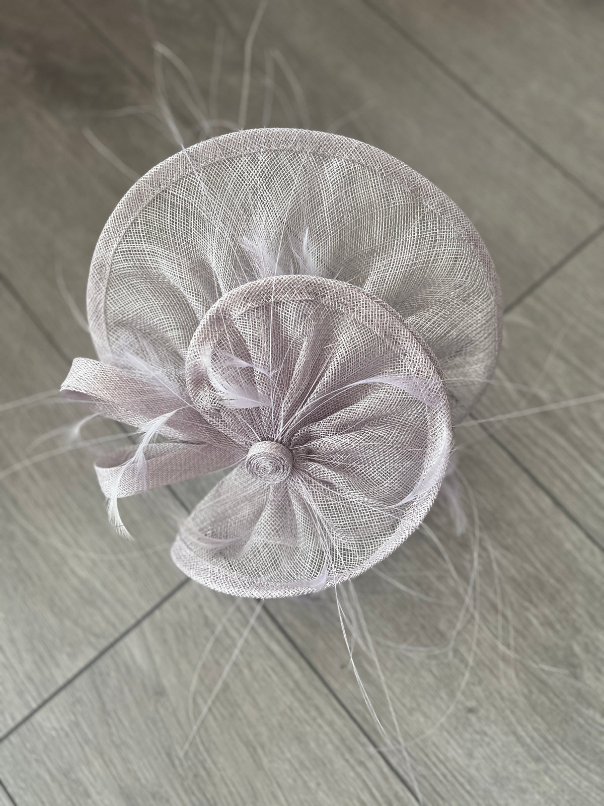 Pleated Sweet Lavender Headband Fascinator with Wispy Feathers-Fascinators Direct