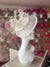 Pleated White Headband Fascinator with Wispy Feathers-Fascinators Direct