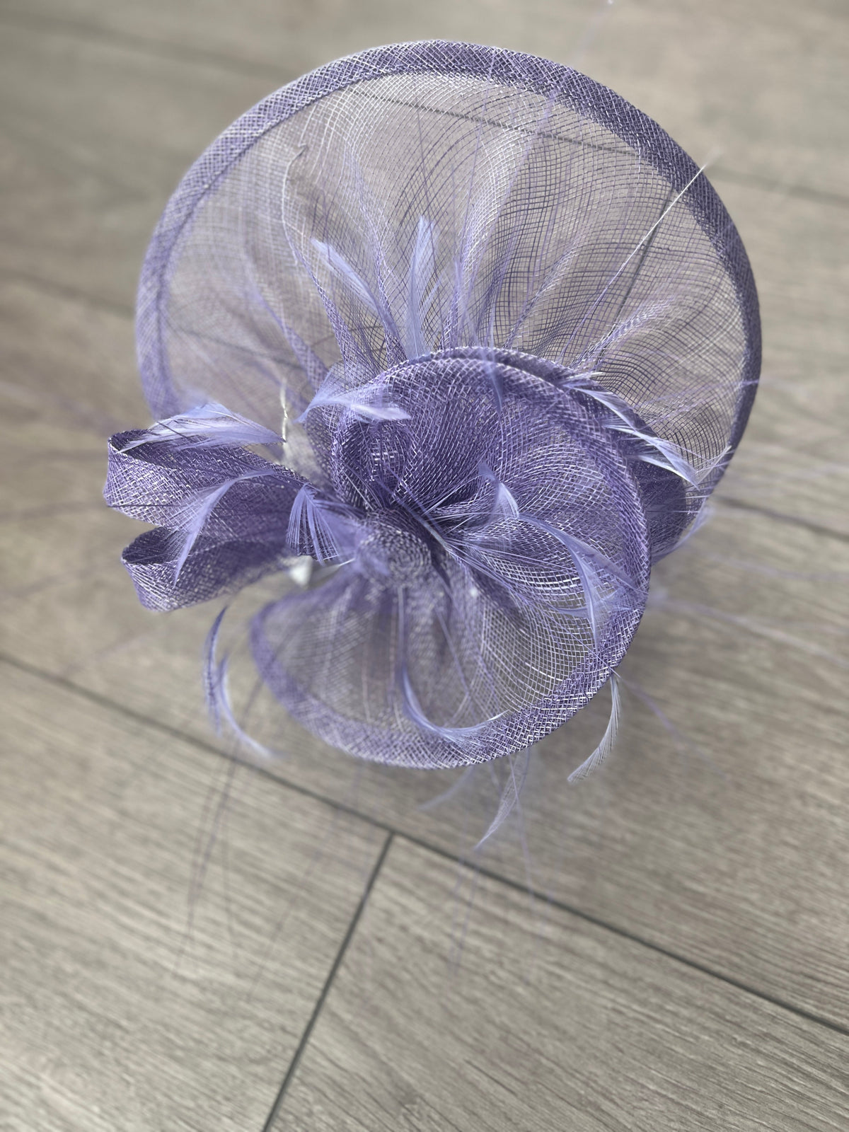 Pleated Wisteria Headband Fascinator with Wispy Feathers-Fascinators Direct