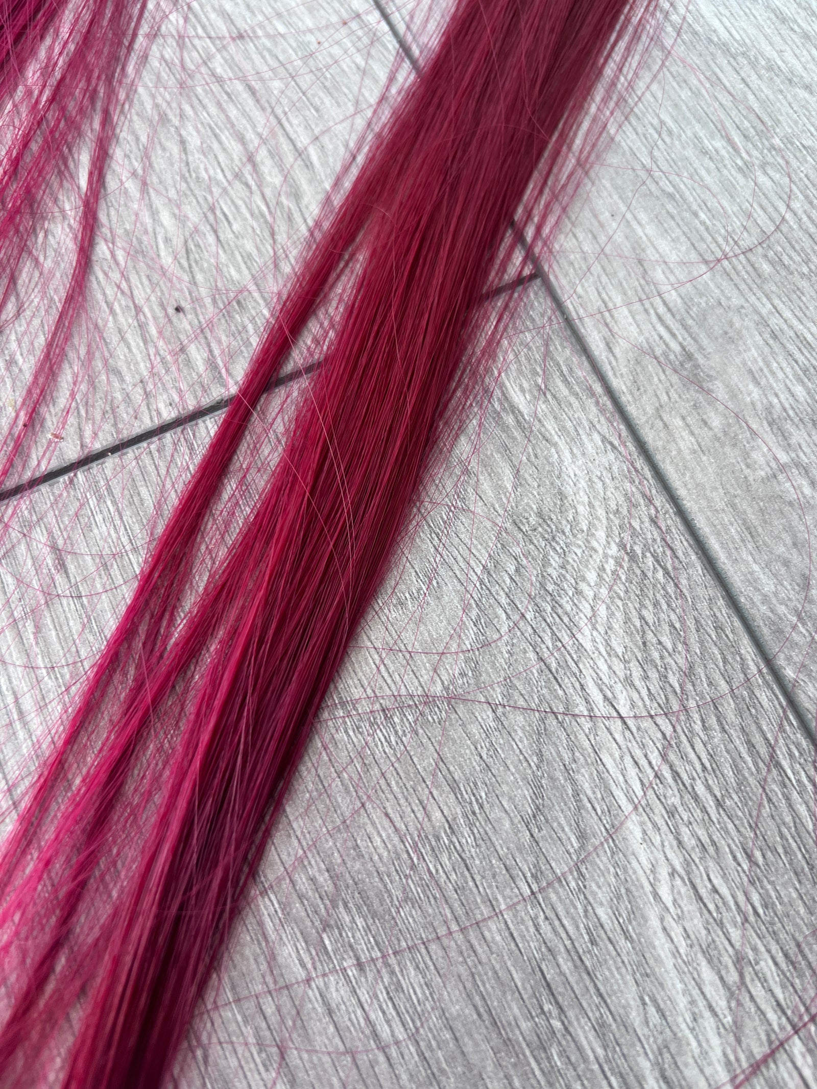 Plum Red Straight Clip In Hair Extensions x5-Fascinators Direct