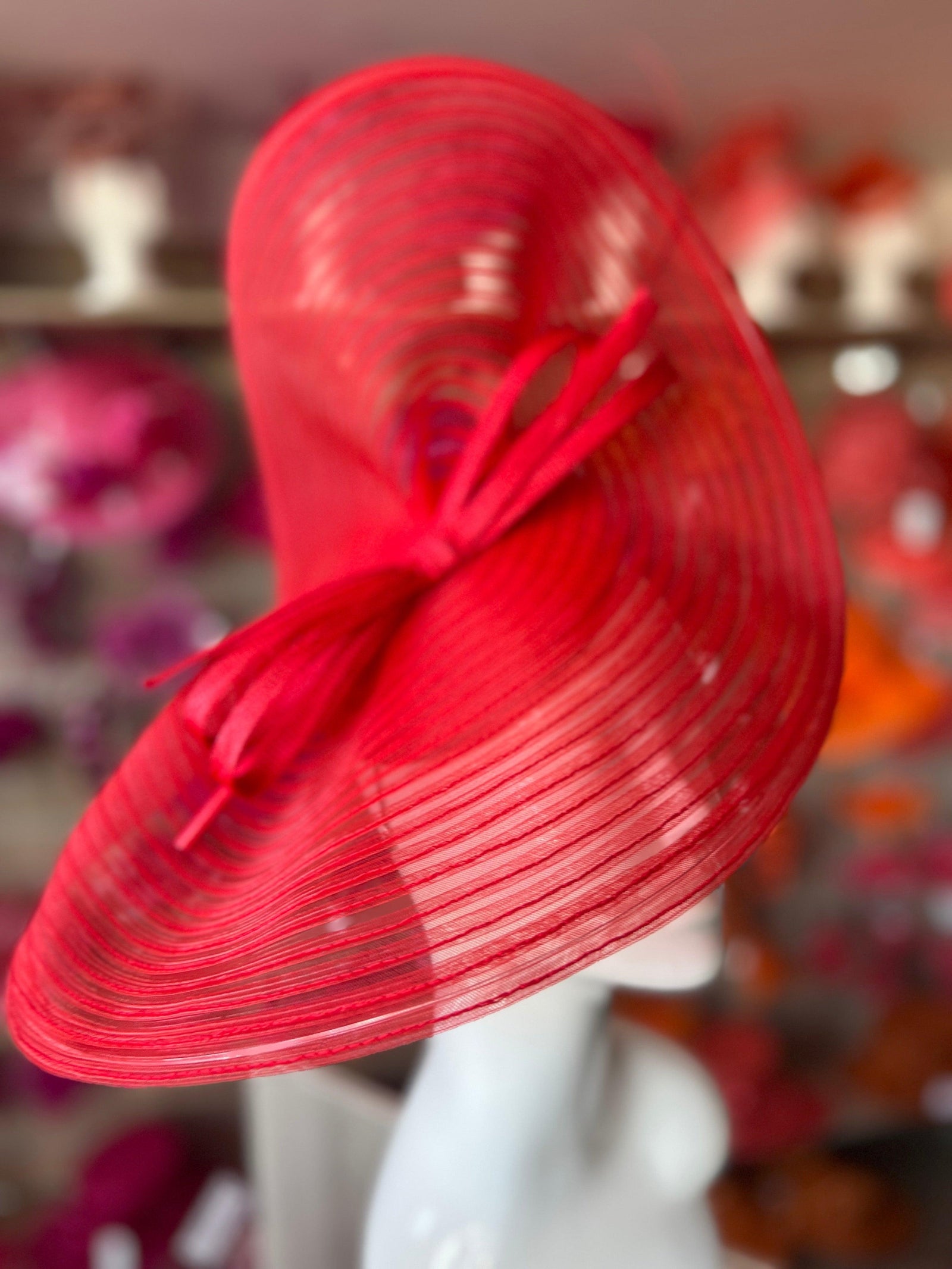 Poppy Crinoline Hatinator with Bow-Fascinators Direct