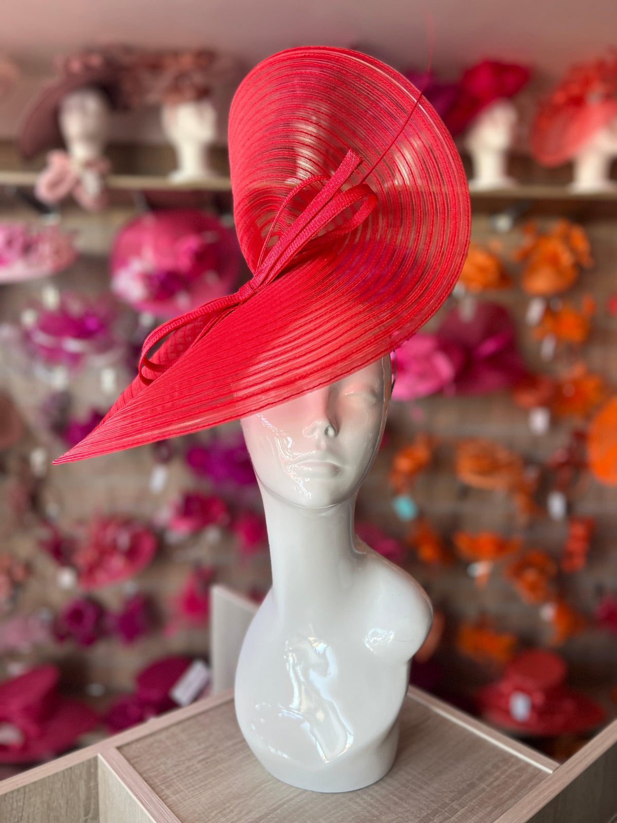 Poppy Crinoline Hatinator with Bow-Fascinators Direct