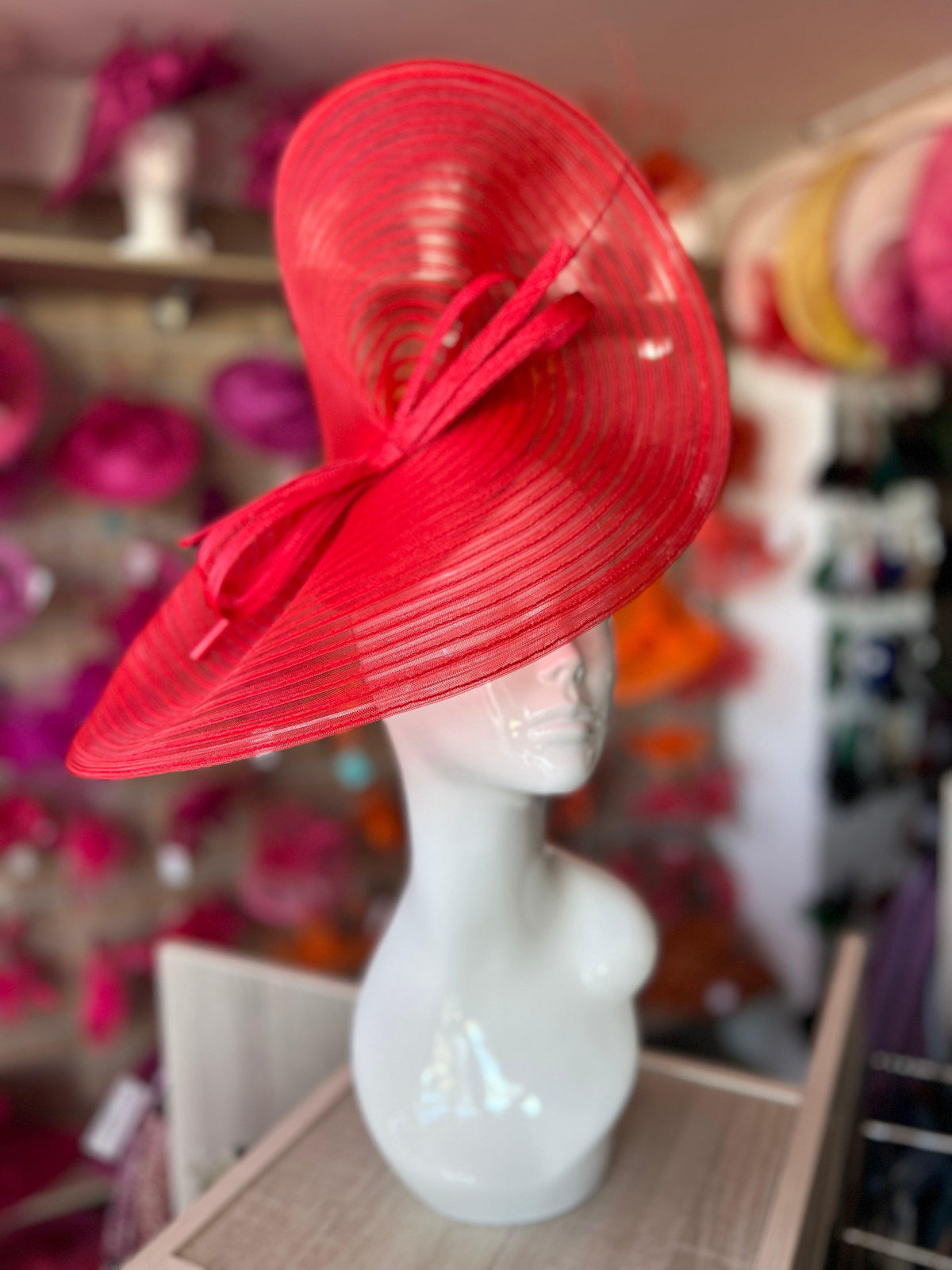 Poppy Crinoline Hatinator with Bow-Fascinators Direct