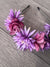 Purple & Damson Dahlia & Rose Flower Headband-Fascinators Direct