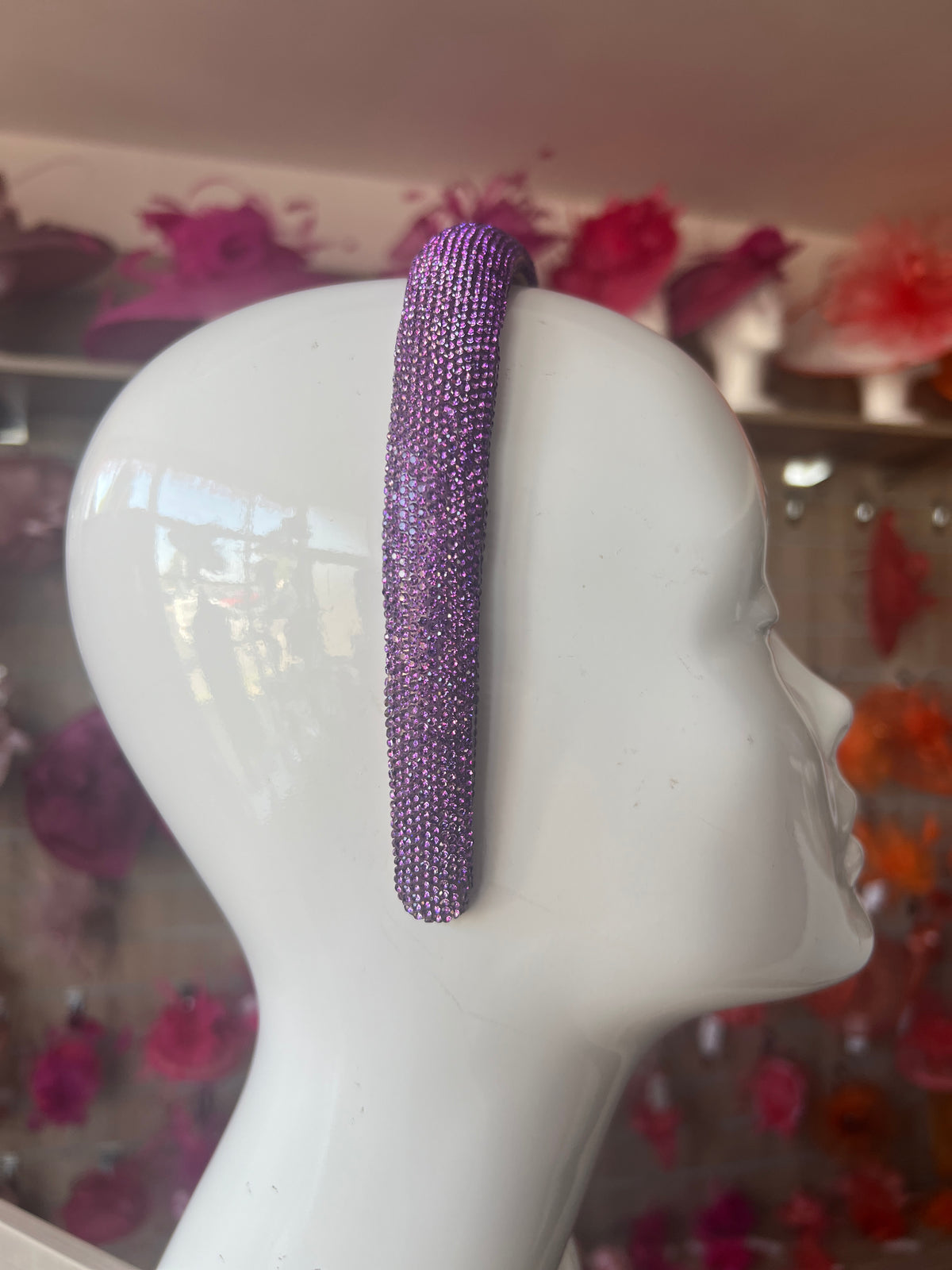 Purple Diamante Headband-Fascinators Direct