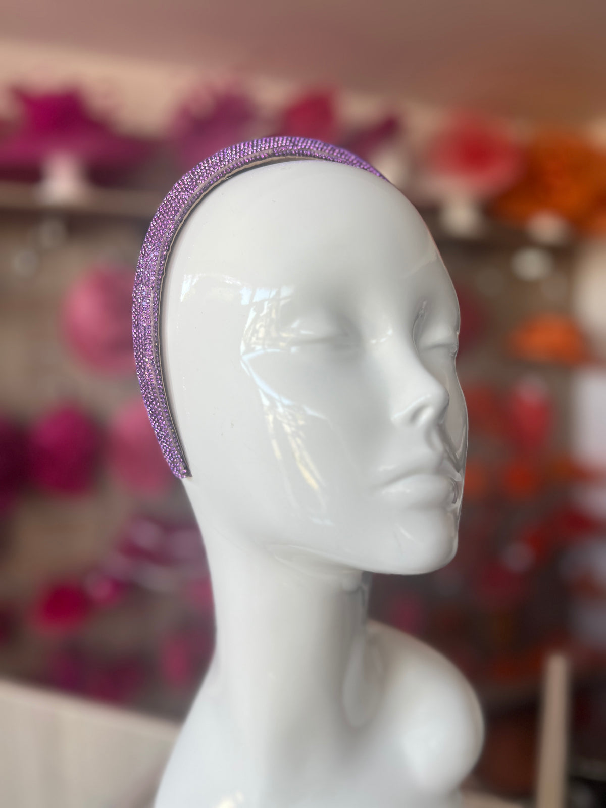 Purple Diamante Headband-Fascinators Direct