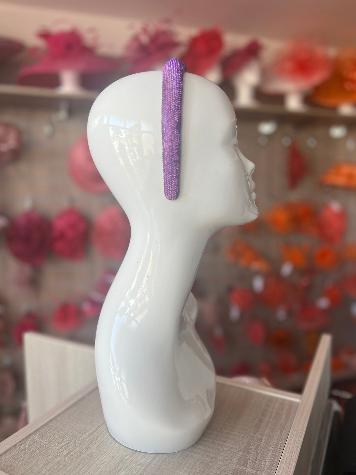 Purple Diamante Headband-Fascinators Direct