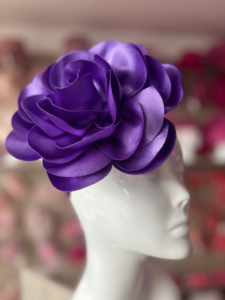Elegant Purple Satin Floral Fascinator Headwrap

GEL5 0526 Purple Flower Fascinator Hat, Kentucky Derby Flower Hat  main image 4