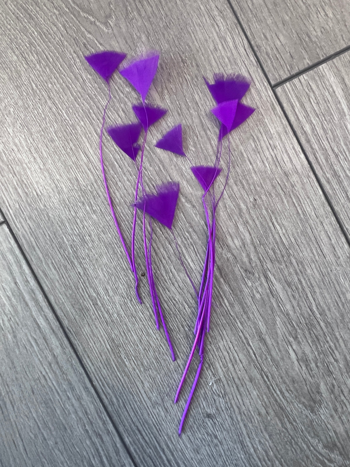 Purple Long Triangle Goose Feathers x10-Fascinators Direct
