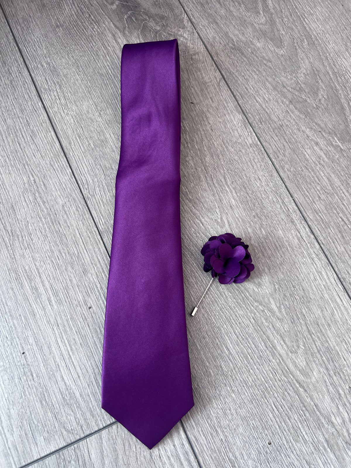 Purple Men’s Classic Tie &amp; Pin-Fascinators Direct