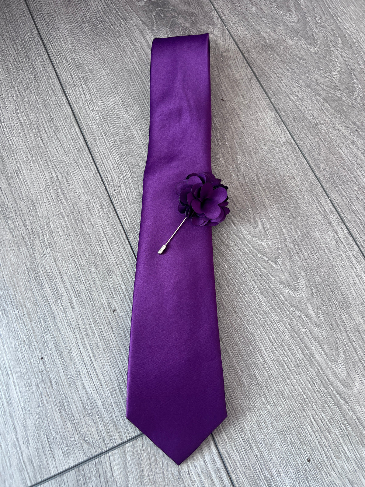 Purple Men’s Classic Tie &amp; Pin-Fascinators Direct