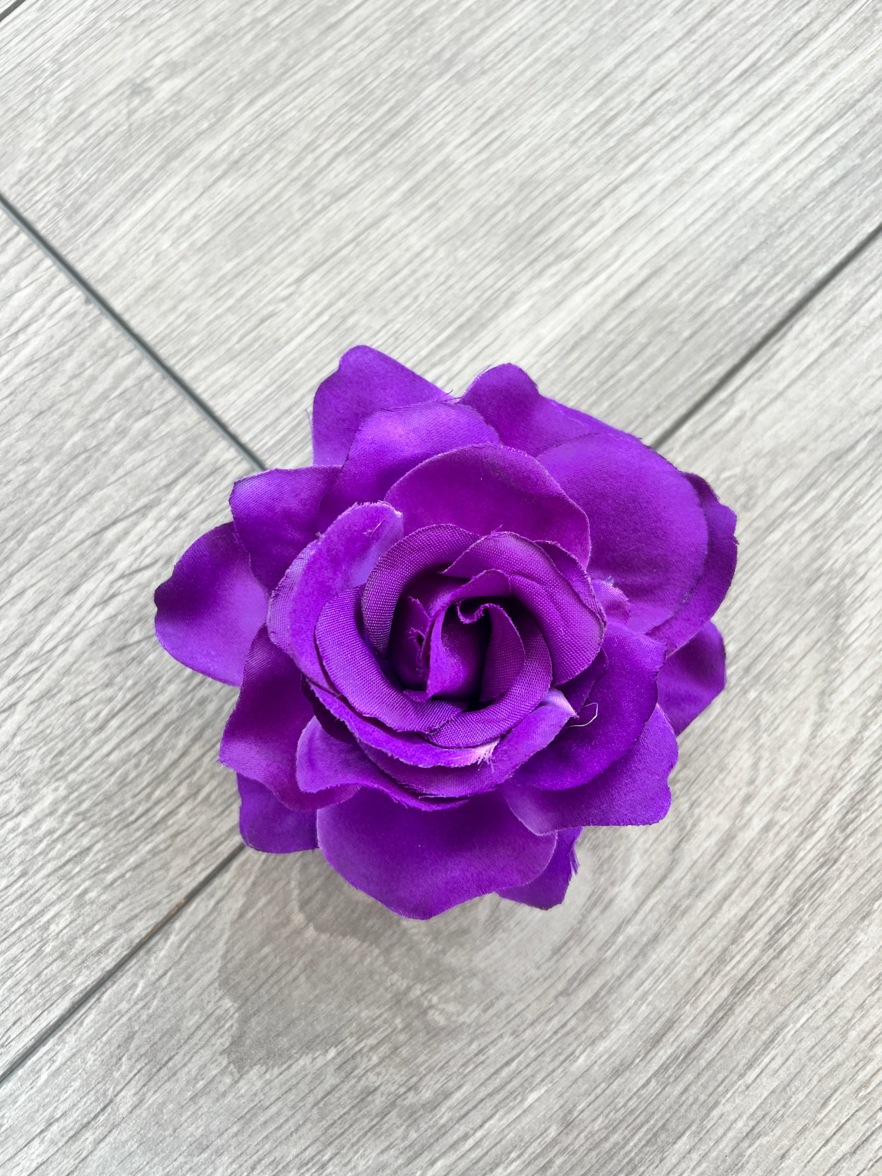 Purple Rose Hair Clip Purple Flower Hair Clip Wedding Hair Flowers