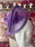 Purple Spiral Teardrop Fascinator with A Feather Flower-Fascinators Direct