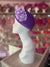 Purple Vintage Double Flower Turban Hat-Fascinators Direct