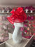 Red Asymmetric Disc Fascinator With Feathers-Fascinators Direct