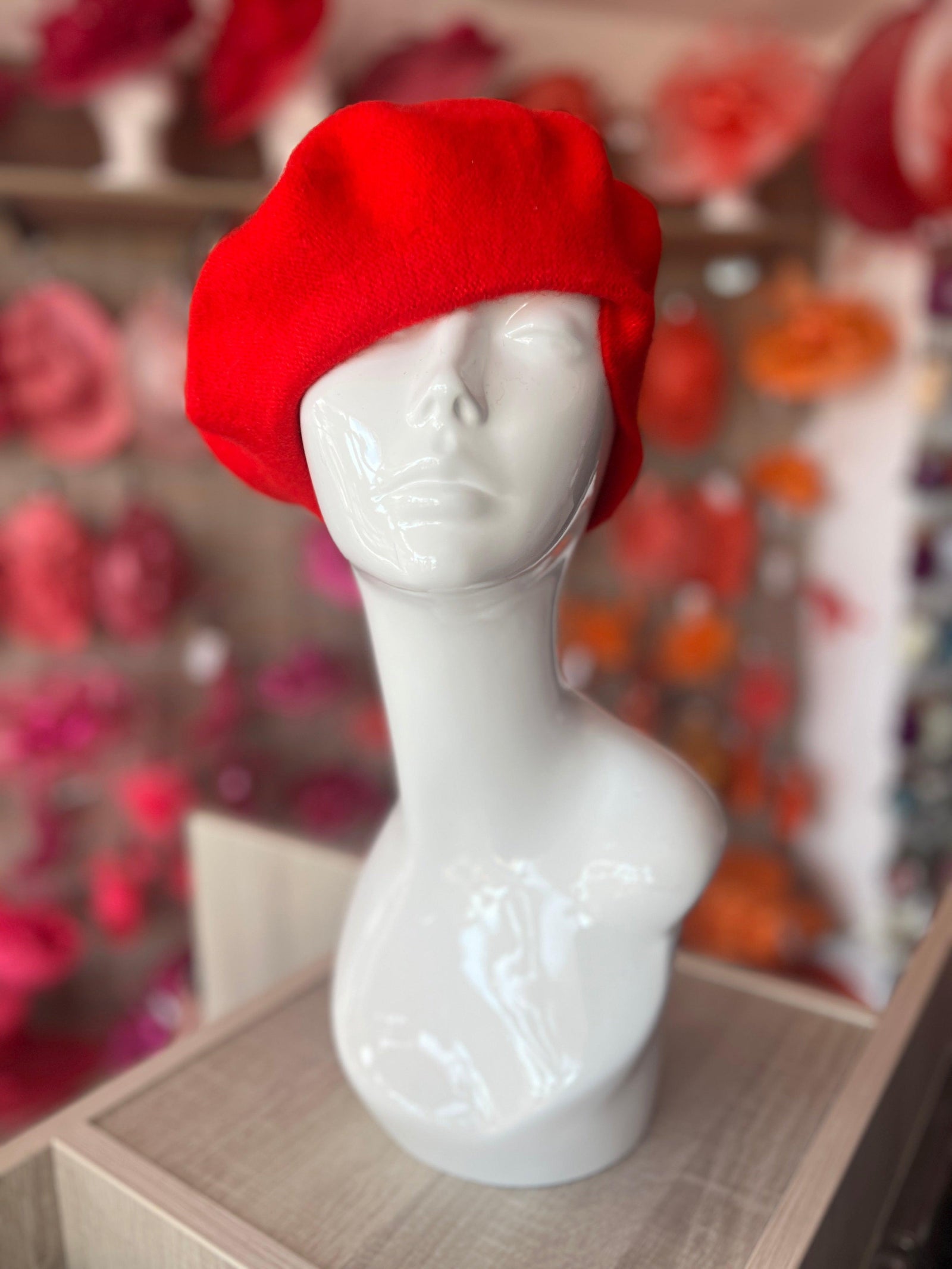 Red Beret Hat-Fascinators Direct