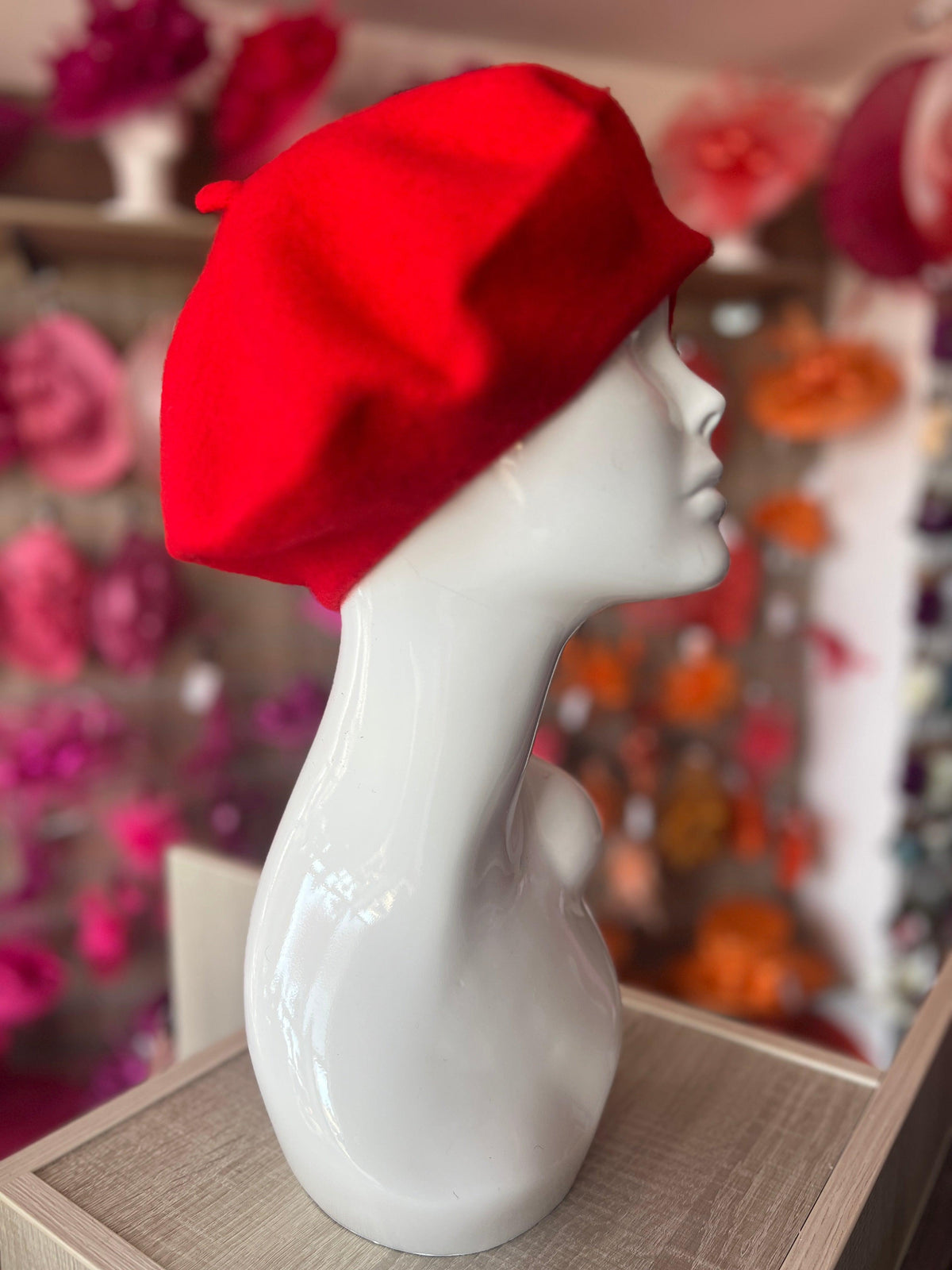 Red Beret Hat-Fascinators Direct
