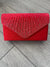 Red Envelope Clutch Bag with Rhinestones-Fascinators Direct