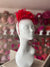 Red Fascinator Headband with Feather Petals & Diamanté-Fascinators Direct