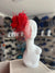 Red Feather Flower Disc Fascinator with Veil-Fascinators Direct