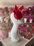 Red Hair Fascinator with Sinamay Flower & Feather Quill-Fascinators Direct