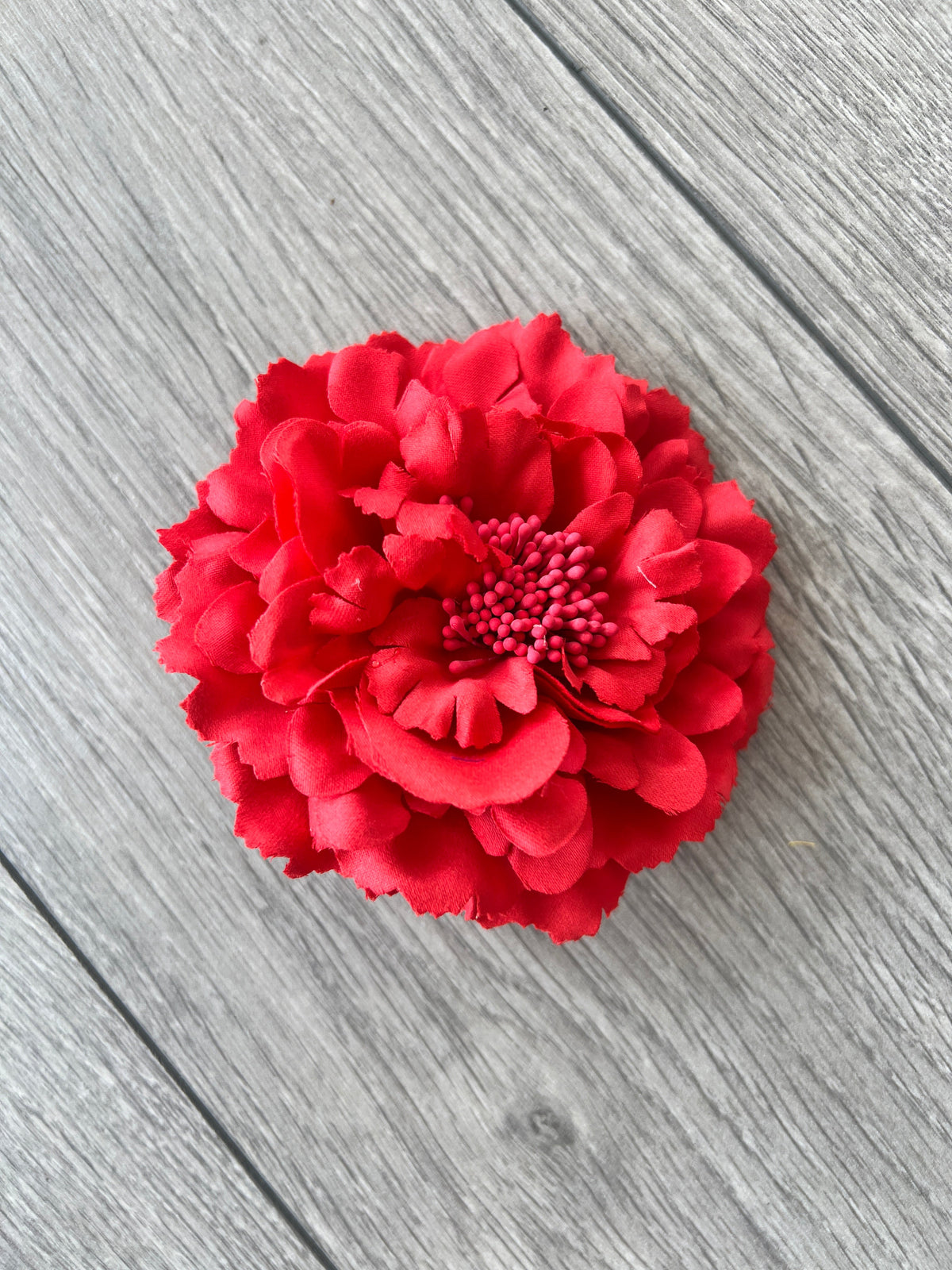 Red Hair Flower Fascinator Clip-Fascinators Direct