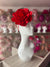 Red Large Satin Rose Flower Fascinator-Fascinators Direct