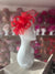 Red Loop Bow Fascinator With Feathers-Fascinators Direct