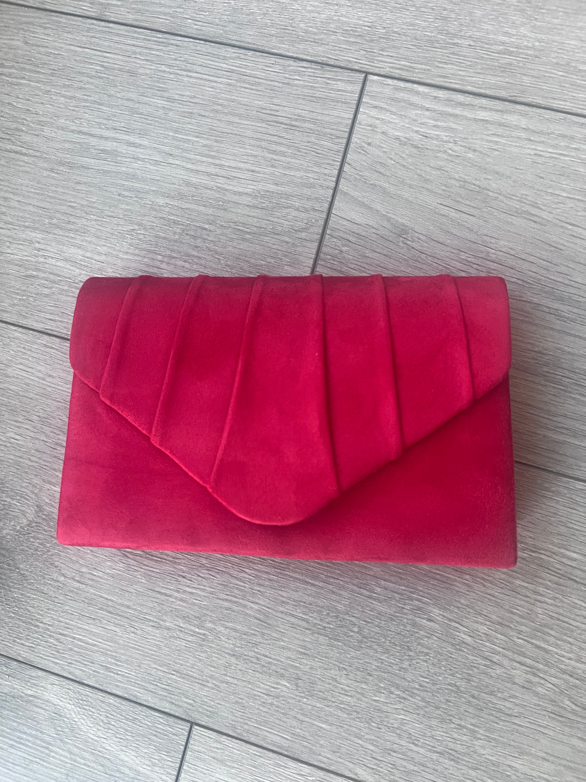 Red Velvet Envelope Clutch Bag-Fascinators Direct